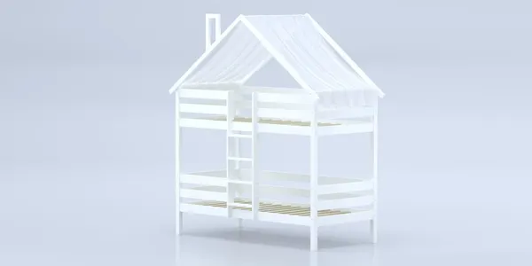 Изображение товара Стилизованная кровать детская Савушка Савушка-06 90x200 / КС-06-2Я-Б-90х200 (белый)