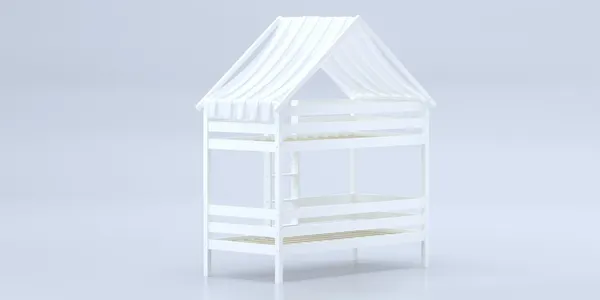 Изображение товара Стилизованная кровать детская Савушка Савушка-06 90x200 / КС-06-2Я-Б-90х200 (белый)