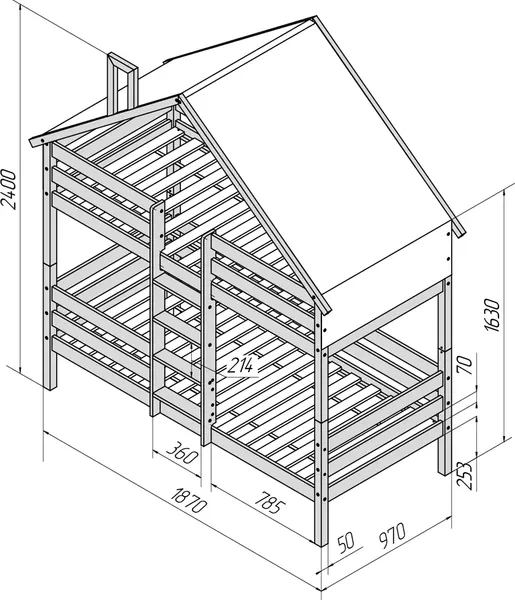Изображение товара Стилизованная кровать детская Савушка Савушка-06 90x180 / КС-06-2Я-Б-90Х180 (белый)