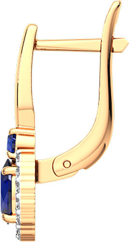 Изображение товара Серьги из розового золота ZORKA 3D10217.14K.R.ZZ (с бриллиантами и сапфиром)