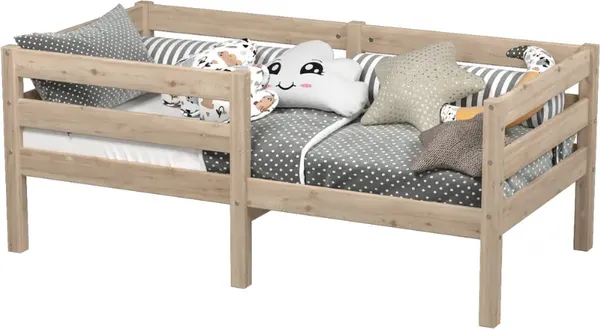 Изображение товара Кровать-тахта детская Савушка Савушка-11 80x160 / КС-11-80х160-БО (без окрашивания)