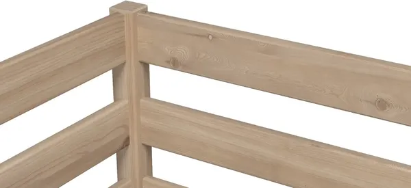 Изображение товара Кровать-тахта детская Савушка Савушка-11 80x160 / КС-11-80х160-БО (без окрашивания)