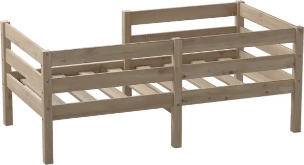 Изображение товара Кровать-тахта детская Савушка Савушка-11 80x160 / КС-11-80х160-БО (без окрашивания)