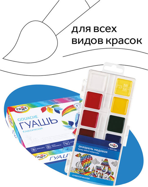 Изображение товара Кисть для рисования ГАММА Cинтетика №16 / 280618.08.016
