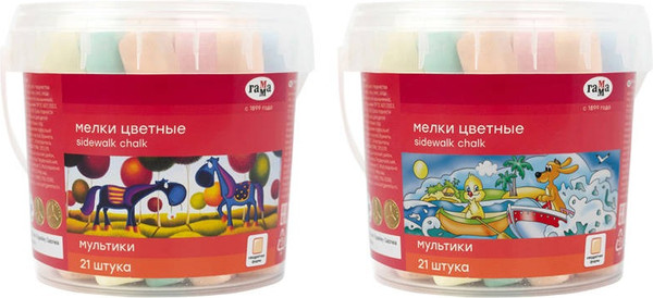 Изображение товара Набор мела канцелярского ГАММА Мультики / 1704195 (21шт)