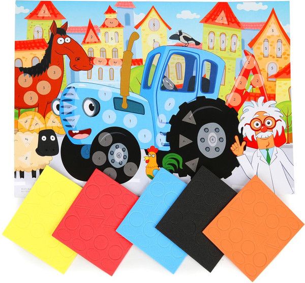 Изображение товара Набор для творчества MultiArt Геометрическая мозаика Синий трактор / EVAGEO-112382