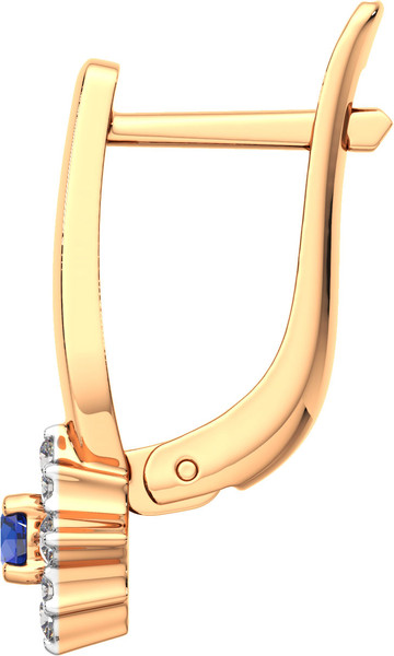 Изображение товара Серьги из розового золота ZORKA 3D10142.14K.R.ZZ (с бриллиантами и сапфиром)