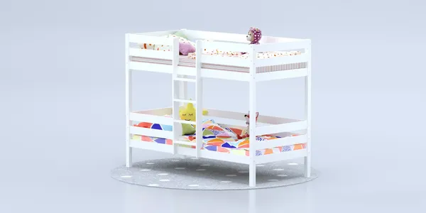 Изображение товара Двухъярусная кровать детская Савушка Савушка-05 80x160 (белый)