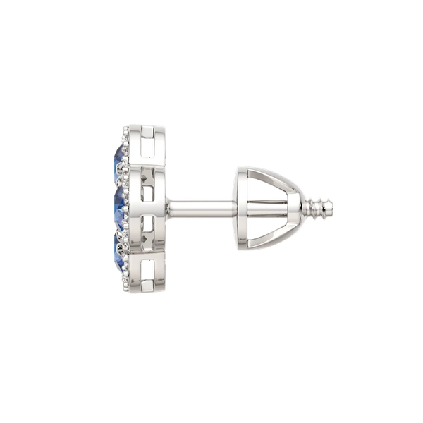 Изображение товара Серьги из белого золота ZORKA 3D1098.14K.W (с сапфирами и бриллиантом)