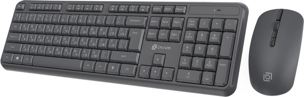 Изображение товара Комплект клавиатура и мышь Оклик S277W (серый)