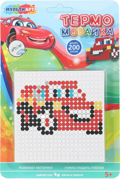 Изображение товара Развивающая игра MultiArt Термомозаика Тачки / IB400-120524