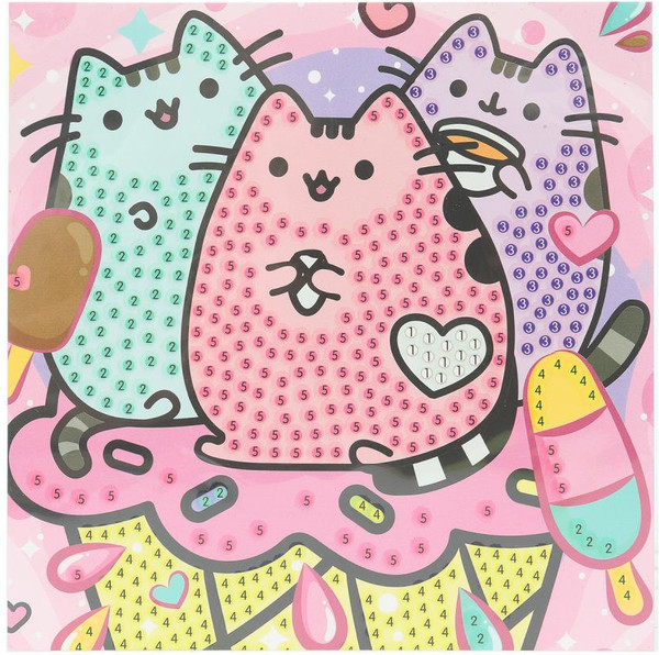 Изображение товара Набор алмазной вышивки MultiArt Котики-пушинки / AM15X15-129743PUSH