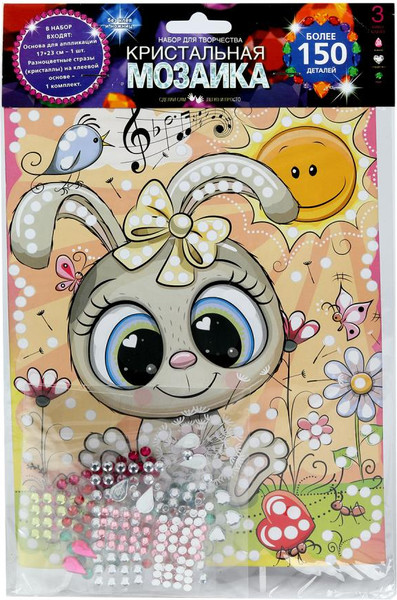 Изображение товара Набор алмазной вышивки MultiArt Кристальная мозаика Зайка / CRYST-114765