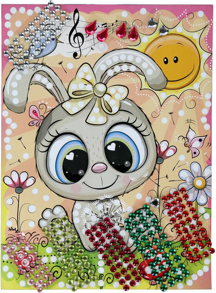 Изображение товара Набор алмазной вышивки MultiArt Кристальная мозаика Зайка / CRYST-114765