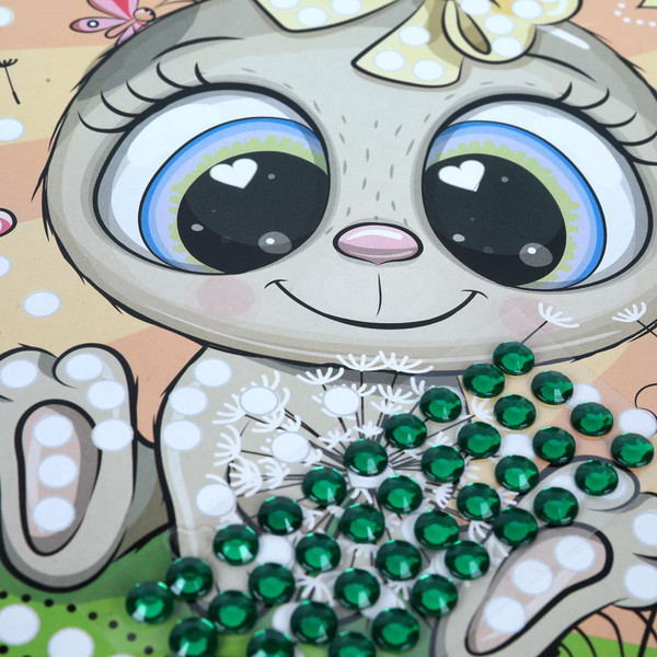 Изображение товара Набор алмазной вышивки MultiArt Кристальная мозаика Зайка / CRYST-114765