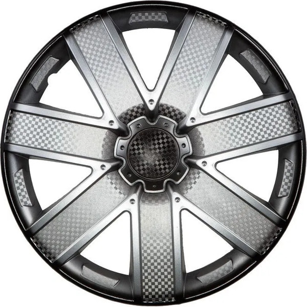 Изображение товара Набор колпаков LION Галакси 15" карбон пруж. LW1502 (2шт, серебристо-черный)