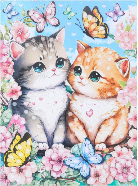 Изображение товара Набор алмазной вышивки MultiArt Кристальная мозаика Котики / CRYST-114743