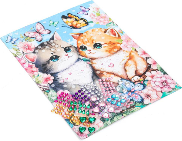 Изображение товара Набор алмазной вышивки MultiArt Кристальная мозаика Котики / CRYST-114743