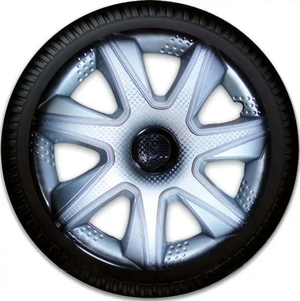 Изображение товара Набор колпаков LION Джой 15" карбон пруж. AK1538 (2шт, серебристо-черный)