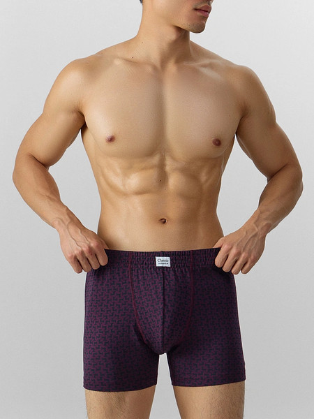 Изображение товара Трусы мужские Mark Formelle 411143 (р.98-108, геометрия на темно-пурпурном)