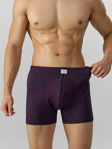Изображение товара Трусы мужские Mark Formelle 411143 (р.102-112, геометрия на темно-пурпурном)