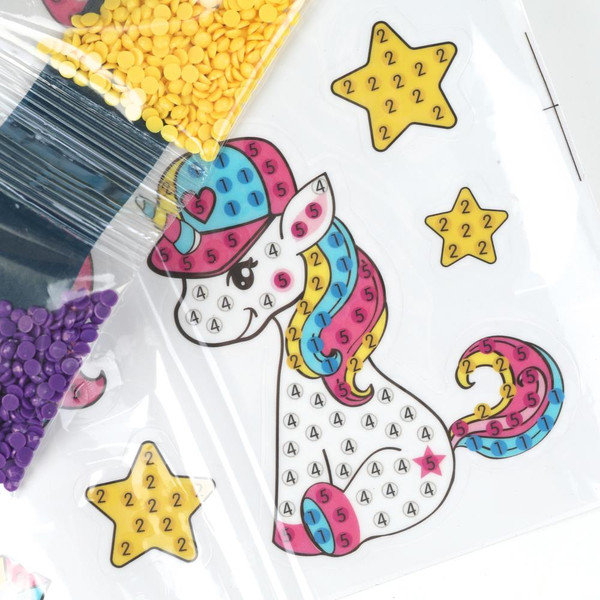 Изображение товара Набор алмазной вышивки MultiArt Стикер Единороги / STICK-UNI-129532