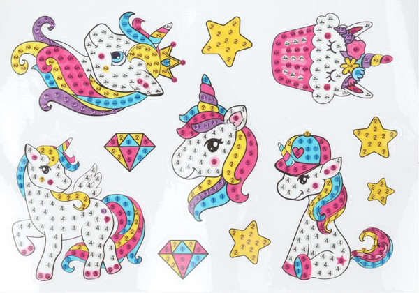 Изображение товара Набор алмазной вышивки MultiArt Стикер Единороги / STICK-UNI-129532