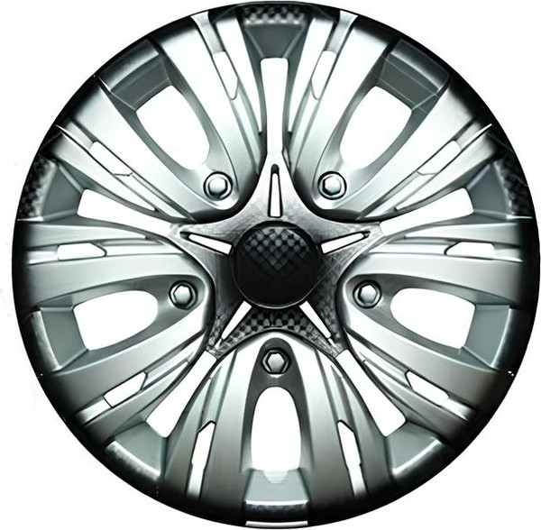 Изображение товара Набор колпаков LION Лион 13" карбон пруж. LW1309 (2шт, серебристо-черный)