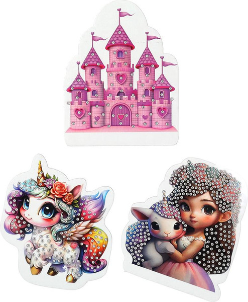 Изображение товара Набор алмазной вышивки MultiArt Принцесса и единорог / AMFP-128638