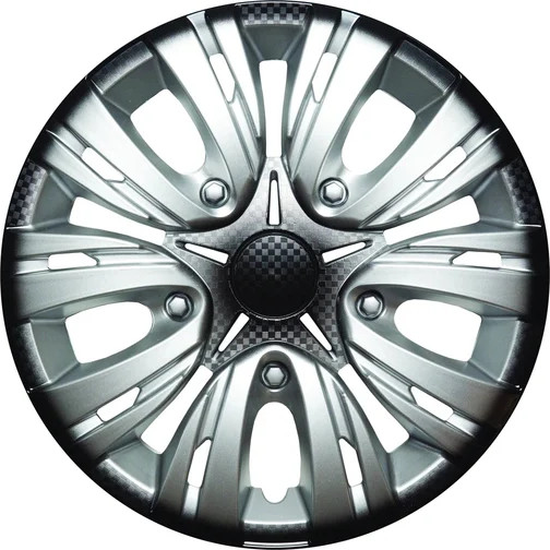 Изображение товара Набор колпаков LION Лион 16" карбон пруж. LW1633 (2шт, серебристо-черный)