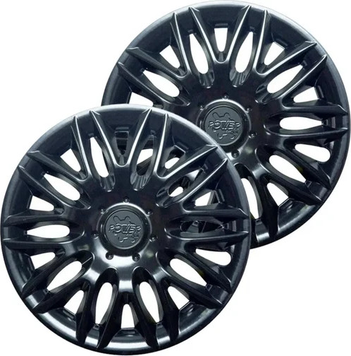 Изображение товара Набор колпаков LION Пауэр 14" карбон пруж. LW1418 (2шт, черный глянец)