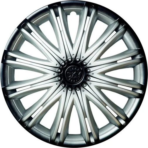 Изображение товара Набор колпаков LION Скай 14" карбон пруж. LW1420 (2шт, серебристо-черный)