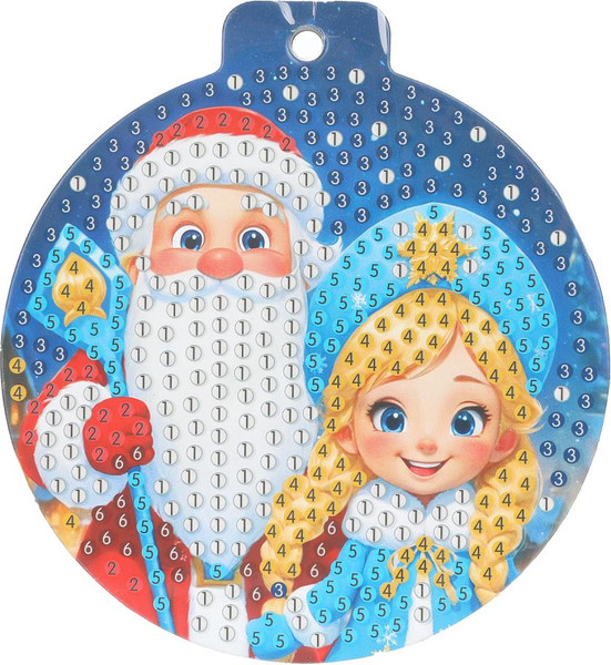 Изображение товара Набор алмазной вышивки MultiArt В форме круга Дед Мороз / AMIGR-130407