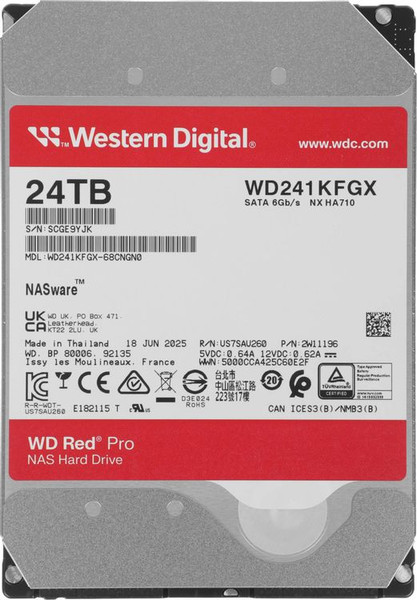 Изображение товара Жесткий диск Western Digital NAS Red Pro 24TB (WD241KFGX)