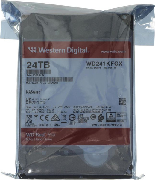 Изображение товара Жесткий диск Western Digital NAS Red Pro 24TB (WD241KFGX)