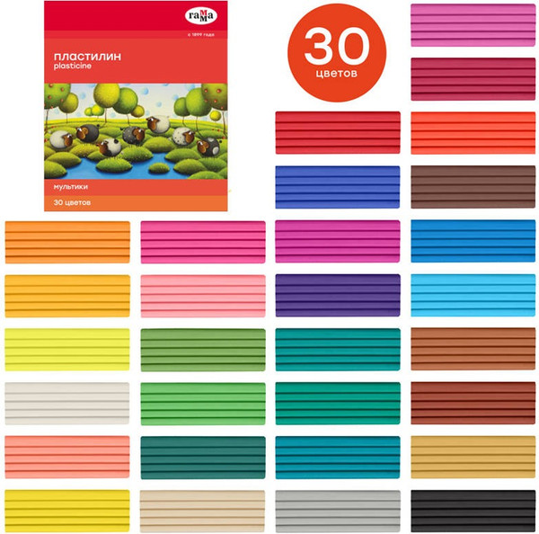Изображение товара Пластилин ГАММА Мультики / 210119_04 (30цв)
