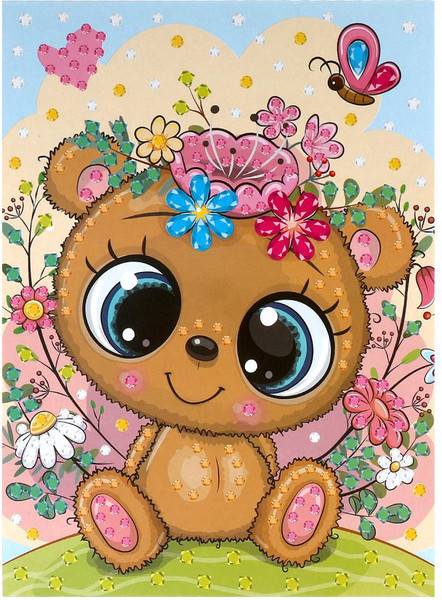 Изображение товара Набор алмазной вышивки MultiArt Кристальная мозаика Милый мишка / CRYST-108989