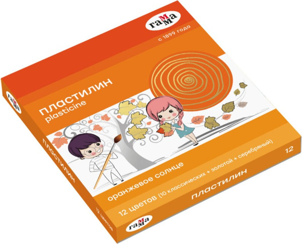 Изображение товара Пластилин ГАММА Оранжевое солнце / 130520206 (12цв)