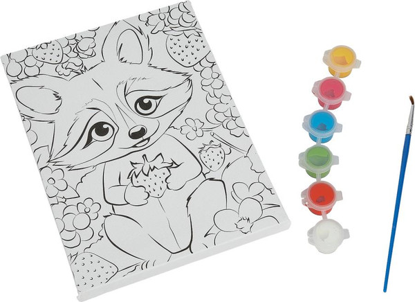 Изображение товара Набор для творчества MultiArt Холст для росписи Енот / CANV15X20-118898