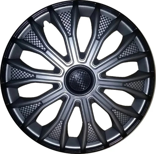 Изображение товара Набор колпаков LION Волтек 15" карбон пруж. LW1545 (2шт, черный глянец)