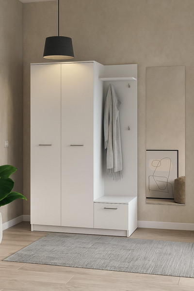 Изображение товара Секция в прихожую Black Red White Ada / SZF2D1K 001 (белый)