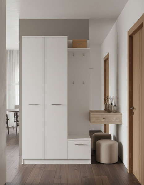 Изображение товара Секция в прихожую Black Red White Ada / SZF2D1K 001 (белый)