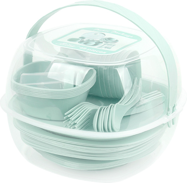 Изображение товара Набор пластиковой посуды Darvish Для пикника / DV-H-2305A (мятный)