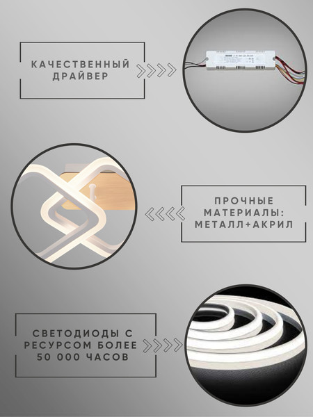 Изображение товара Люстра Aitin-Pro G3200/4 (белый/дерево)