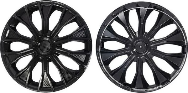 Изображение товара Набор колпаков LION Волтек 16" карбон пруж. LW1639 (2шт, черный глянец)