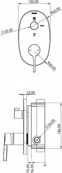 Изображение товара Душевая система со смесителем Teska Sardes AD4082