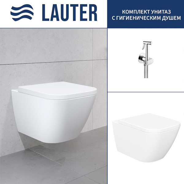 Изображение товара Унитаз подвесной Lauter Nuremberg 21811 + Breez 21GN7071CH