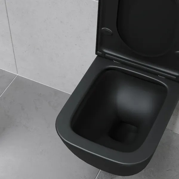 Изображение товара Унитаз подвесной Lauter Nuremberg 21811B черный + Breez 21GN7072BM