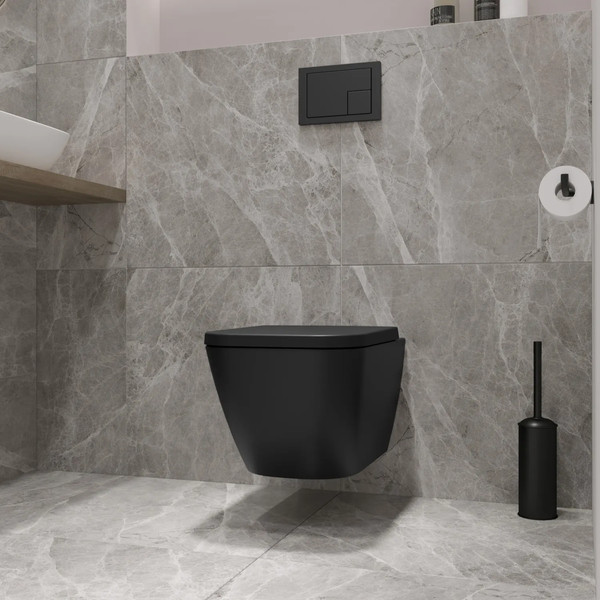 Изображение товара Унитаз подвесной Lauter Nuremberg 21811B черный + Breez 21GN7072BM