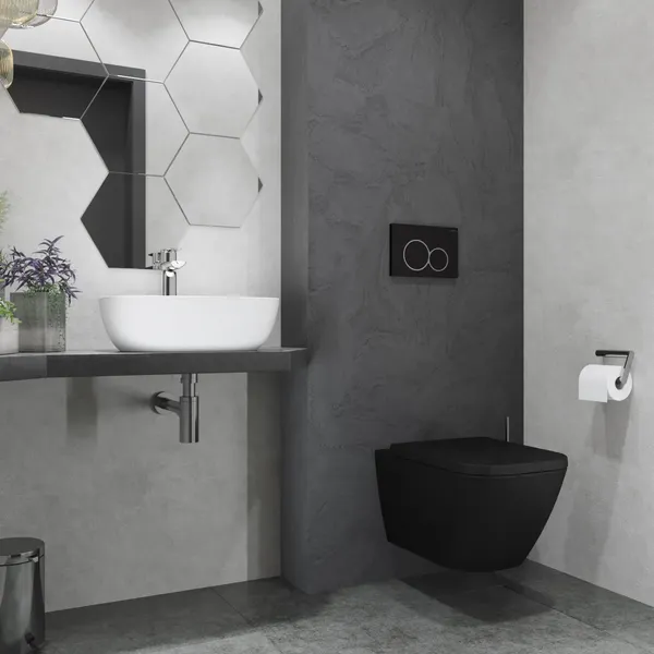 Изображение товара Унитаз подвесной Lauter Nuremberg 21811B черный + Breez 21GN7072BM